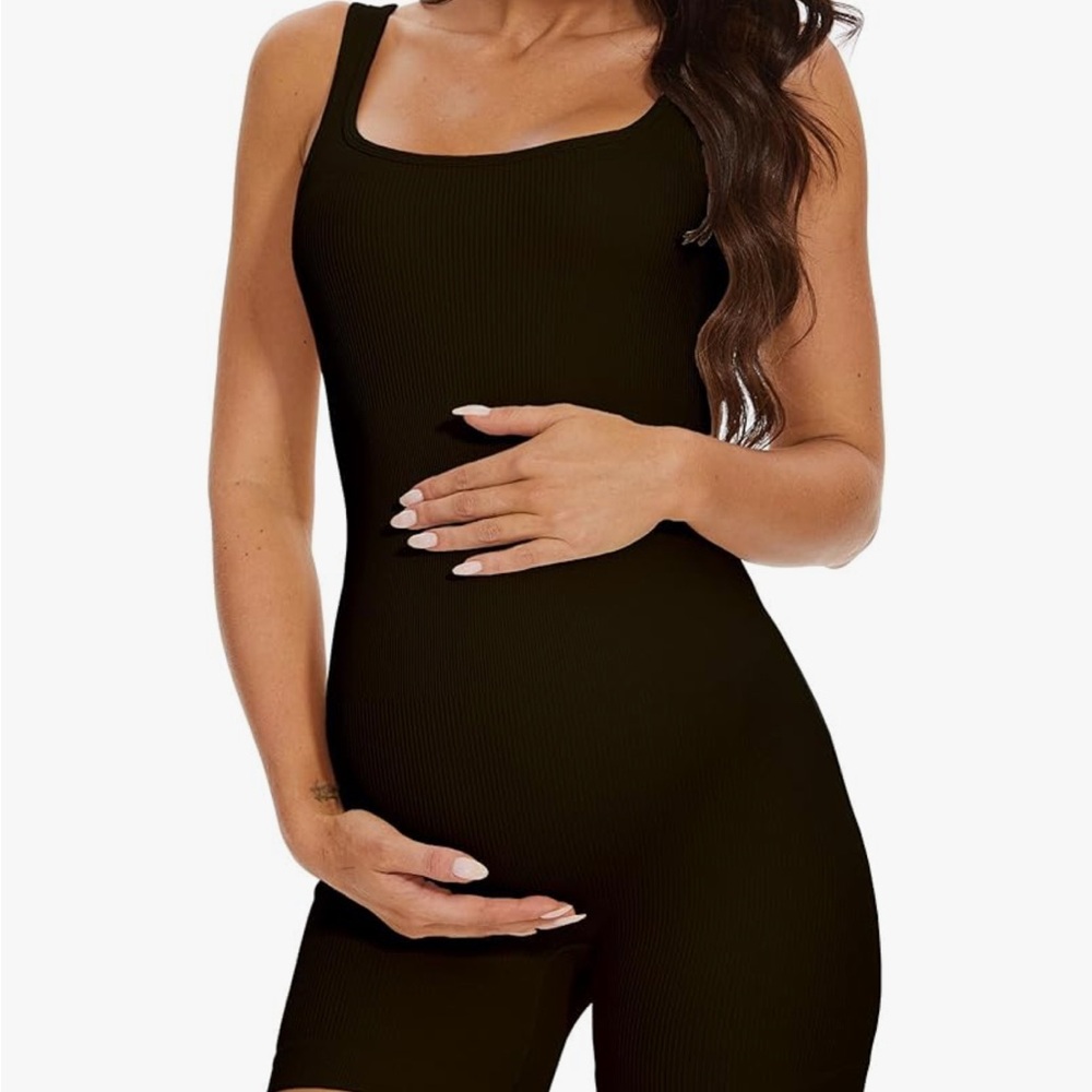 Black Maternity Bodysuit